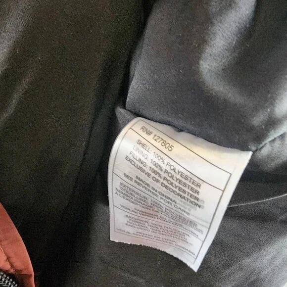 Steve Madden Plus Size Hooded Puffer Utility Coat Womens 1X Terracotta Zip Snap - Picture 11 of 14